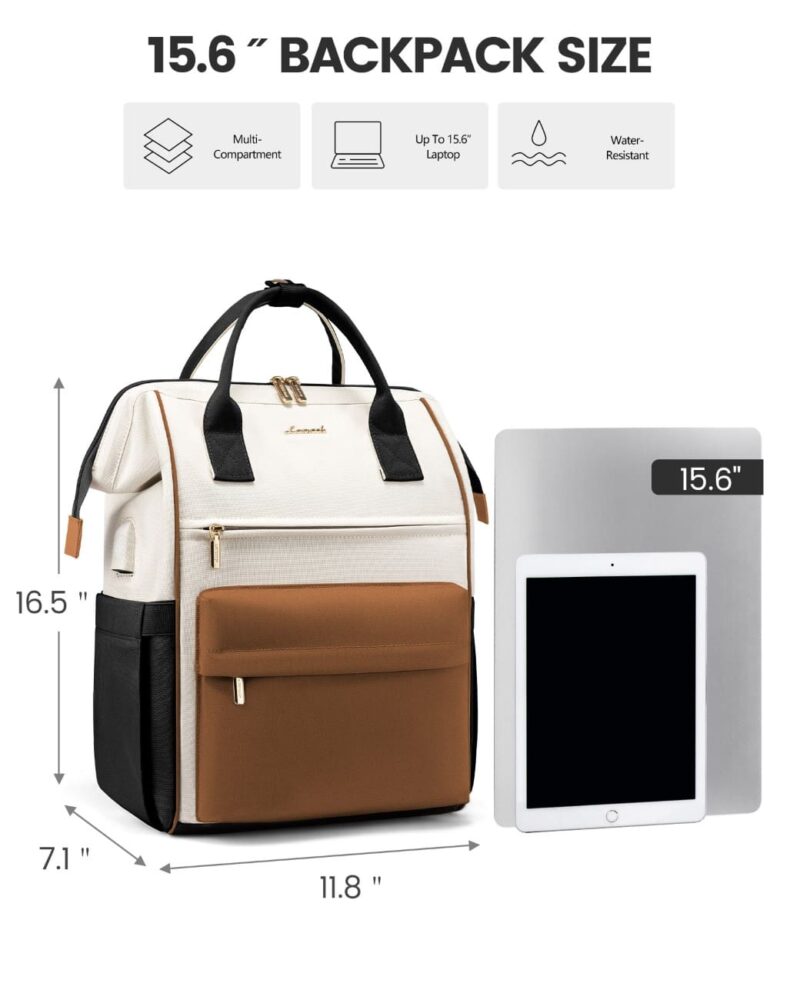 Γυναικείο Σακίδιο USB Lovevook 15,6'' MB2146 beige/brown/black - Image 4