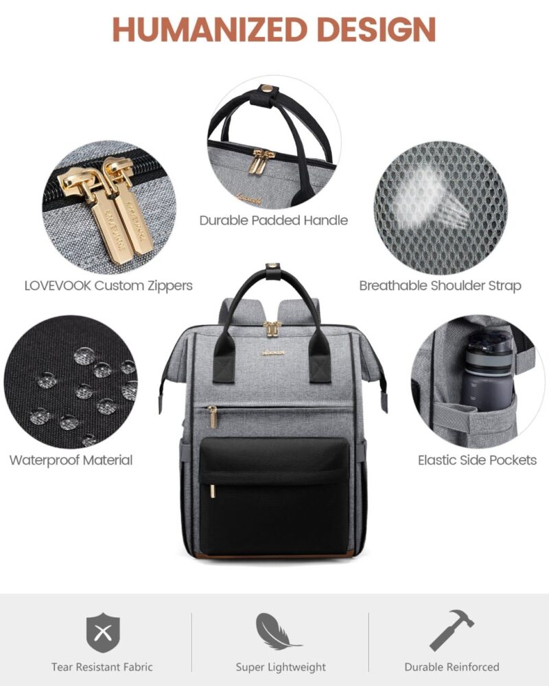 Γυναικείο Σακίδιο με USB Lovevook 15,6'' MB2146 gray/black - Image 6
