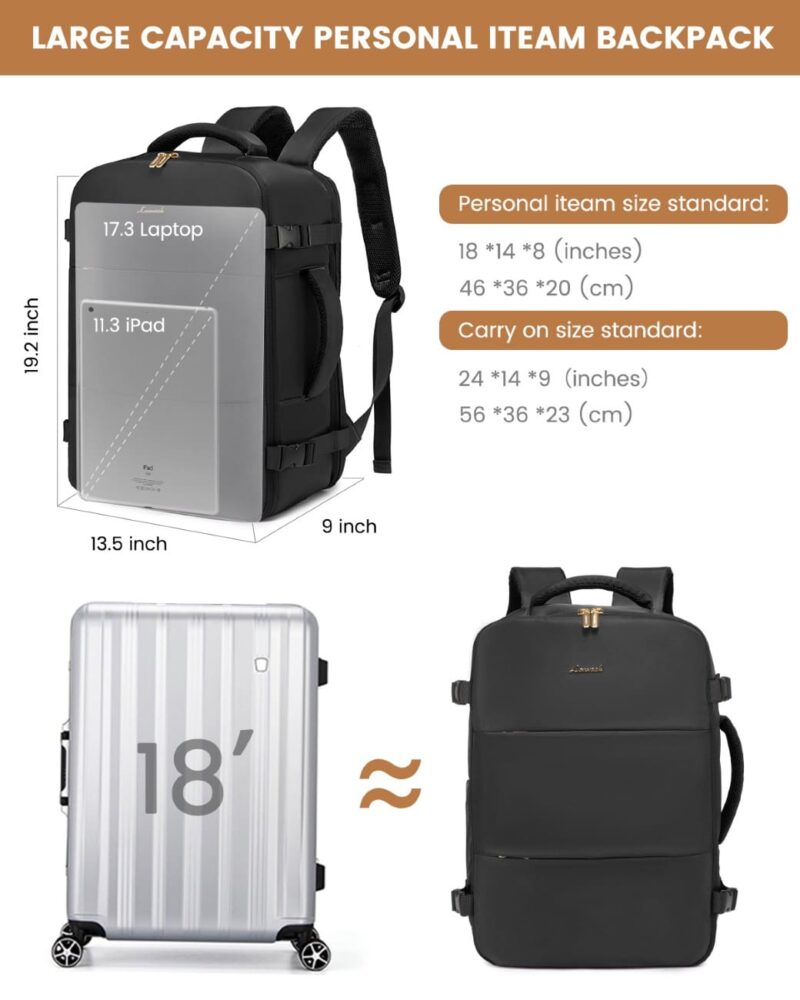 Σακίδιο Χειραποσκευής αεροπλάνου 40L 17,3" MB2205 black - Image 5
