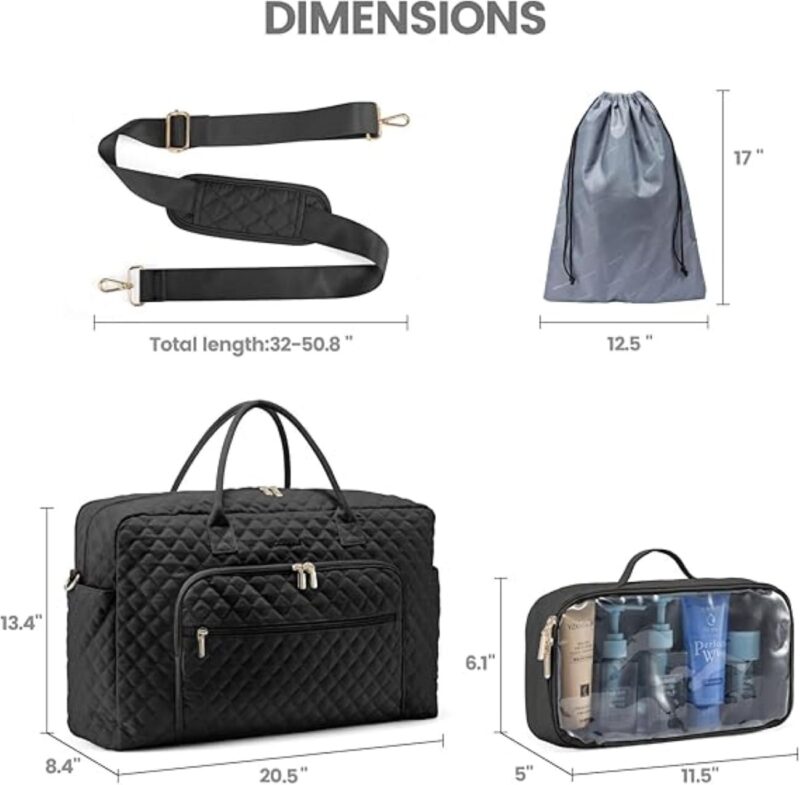 Σετ Σάκος ταξιδιού νεσεσέρ τσάντα 40 L Lovevook UB2019 black - Image 4