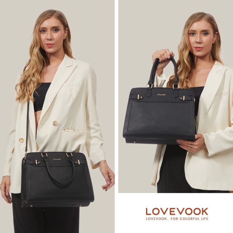 Γυναικείο σετ τσάντας χιαστί/χειρός Lovevook 16'' WB2166 black - Image 2