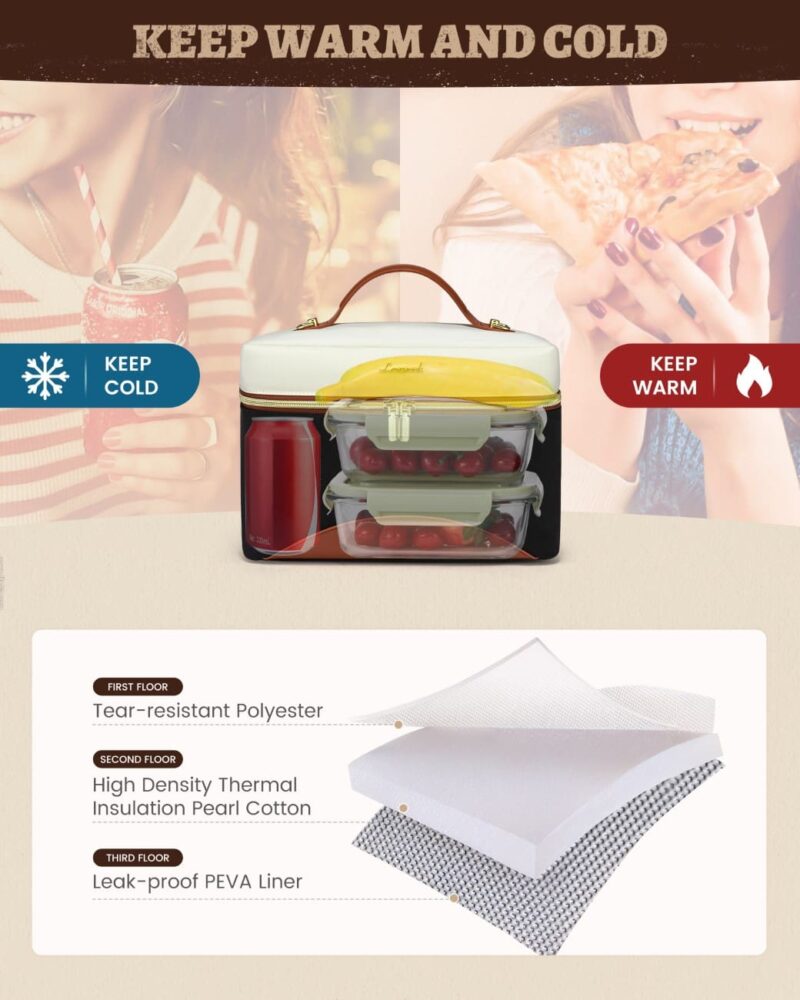 Lunch Bag Ισοθερμική τσάντα Lovevook UB3225 beige/black - Image 4