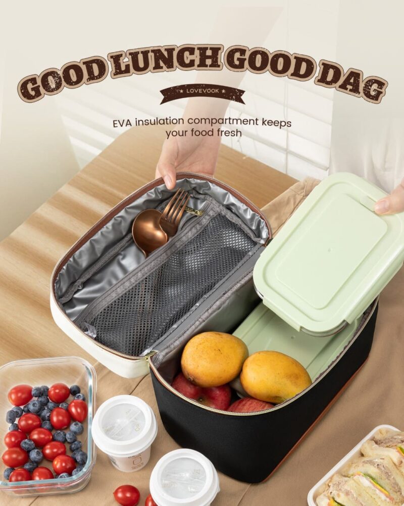 Lunch Bag Ισοθερμική τσάντα Lovevook UB3225 beige/black - Image 5