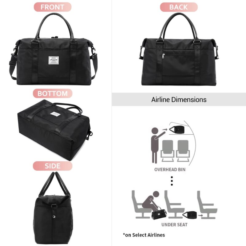Σετ Σάκος ταξιδιού νεσεσέρ 25 L Lovevook WB1831 black - Image 6