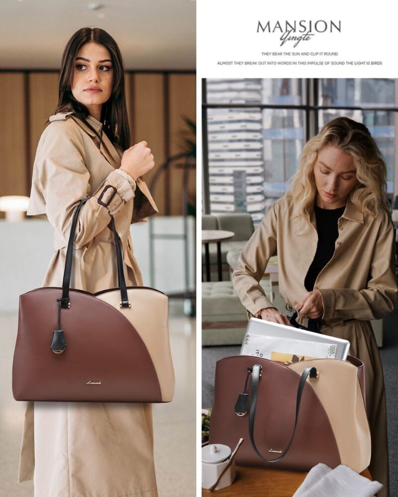 Γυναικεία Τσάντα ώμου Lovevook 15,6” WB3290 beige/brown - Image 4
