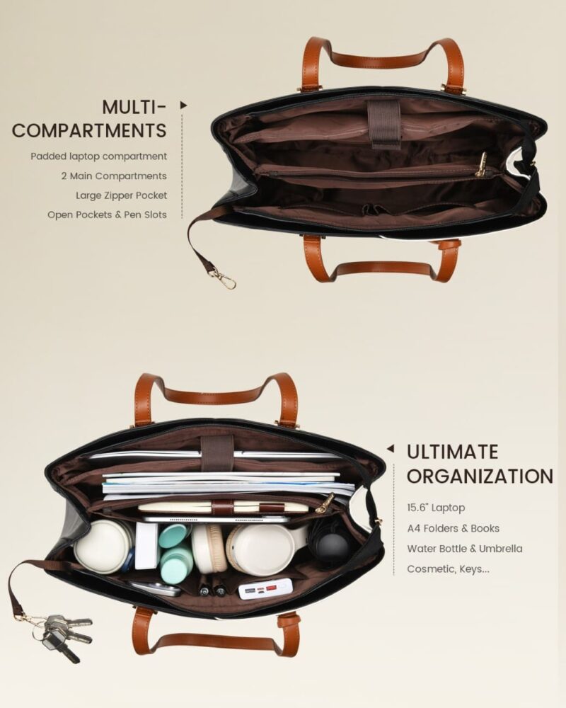 Γυναικεία Τσάντα ώμου Lovevook 15,6'' WB3290 beige/black - Image 3