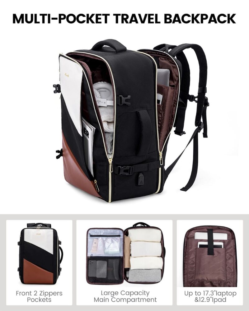 Σακίδιο καμπίνας 40L Carry on 17,3" UB2194 black/beige - Image 4