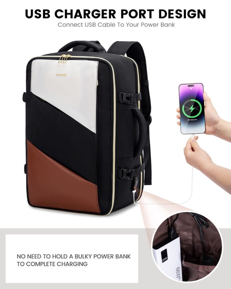 Σακίδιο καμπίνας 40L Carry on 17,3" UB2194 black/beige - Image 5
