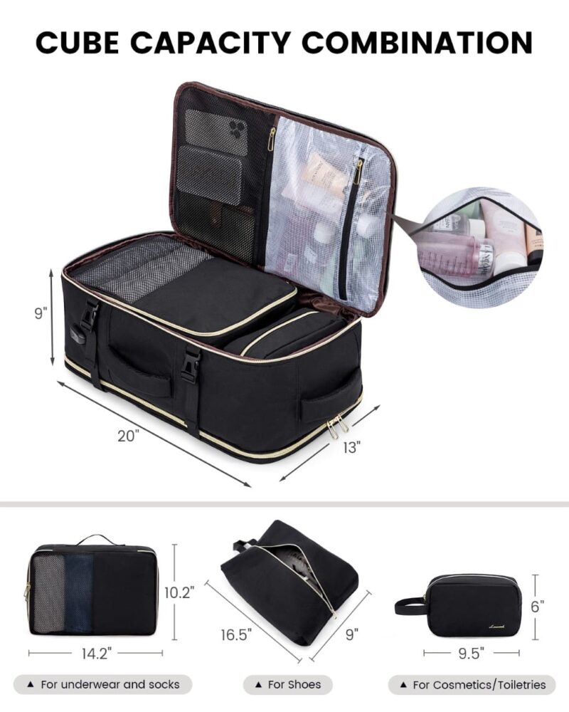 Σακίδιο καμπίνας 40L Carry on 17,3" UB2194 black/beige - Image 6