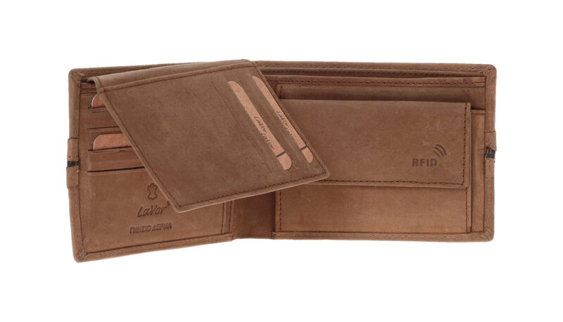 LaVor 1-3836 Ανδρικό Δερμάτινο Πορτοφόλι με RFID Crunch - Image 2