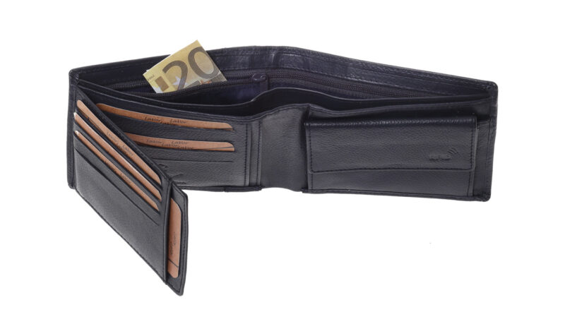 LaVor 1-3832 Ανδρικό Δερμάτινο Πορτοφόλι με RFID Μπλε - Image 2