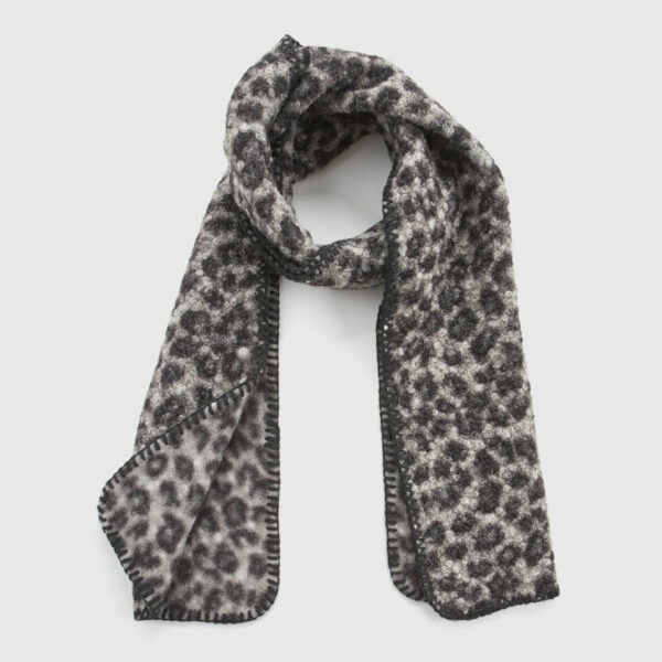 VERDE ΓΥΝΑΙΚΕΙΟ ΚΑΣΚΟΛ 06-0001335 ANIMAL PRINT ΜΑΥΡΟ