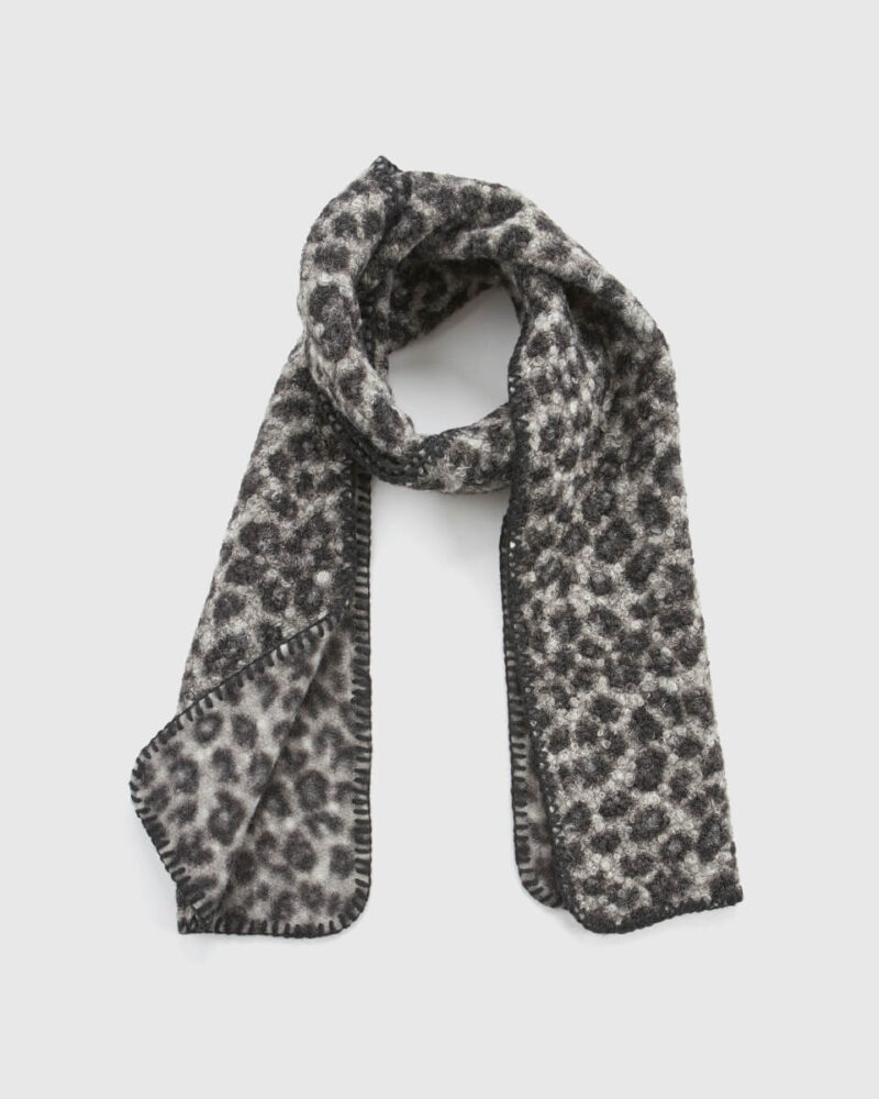 VERDE ΓΥΝΑΙΚΕΙΟ ΚΑΣΚΟΛ 06-0001335 ANIMAL PRINT ΜΑΥΡΟ