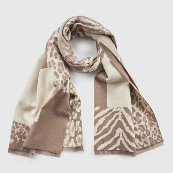 VERDE ΓΥΝΑΙΚΕΙΟ ΚΑΣΚΟΛ 06-0001344  ANIMAL PRINT ΜΠΕΖ