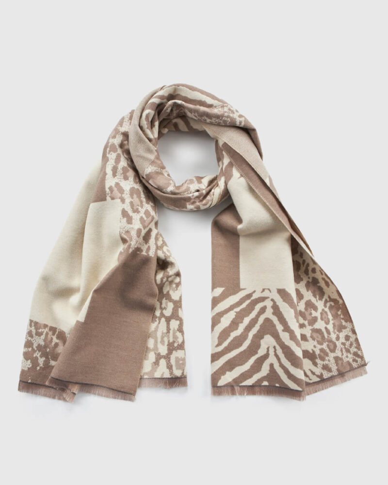 VERDE ΓΥΝΑΙΚΕΙΟ ΚΑΣΚΟΛ 06-0001344  ANIMAL PRINT ΜΠΕΖ