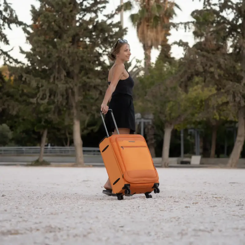 Βαλίτσα Υφασμάτινη μεσαία 20 κιλών Newcom N1510/60 orange - Image 2