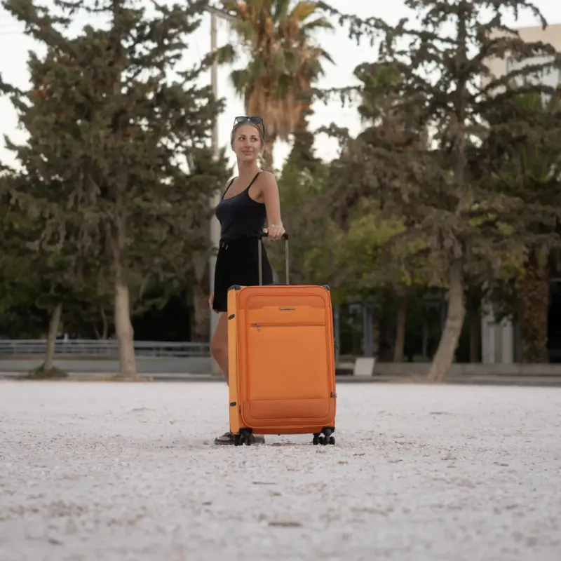 Βαλίτσα Μεγάλη Υφασμάτινη 23+ κιλών Newcom N1510/70 orange - Image 2