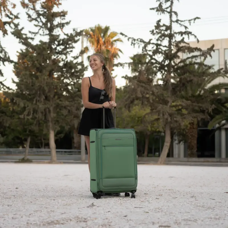 Βαλίτσα Μεγάλη Υφασμάτινη 23+ κιλών Newcom N1510/70 green - Image 2