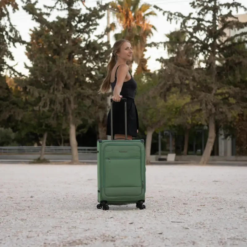 Βαλίτσα Υφασμάτινη μεσαία 20 κιλών Newcom N1510/60 green - Image 2