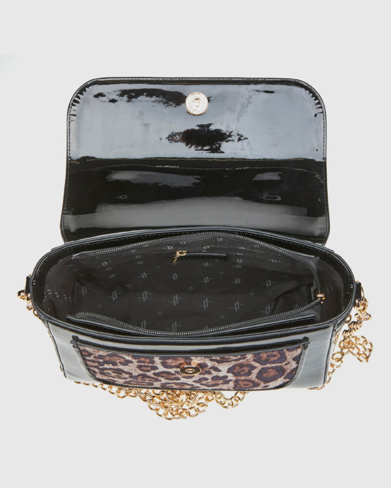 VERDE ΓΥΝΑΙΚΕΙΑ ΤΣΑΝΤΑ ΧΕΙΡΟΣ 16-0008138  ANIMAL PRINT ΜΑΥΡΟ - Image 4