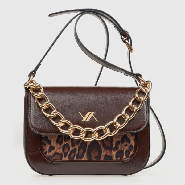 VERDE ΓΥΝΑΙΚΕΙΑ ΤΣΑΝΤΑ ΧΙΑΣΤΙ 16-0008139  ANIMAL PRINT ΚΑΦΕ