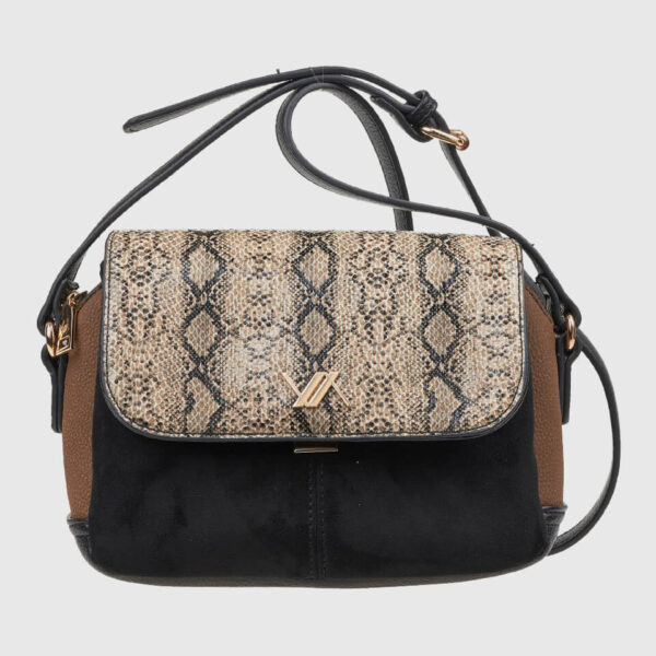 VERDE ΓΥΝΑΙΚΕΙΑ ΤΣΑΝΤΑ ΧΙΑΣΤΙ 16-0008198  ANIMAL PRINT ΜΑΥΡΟ