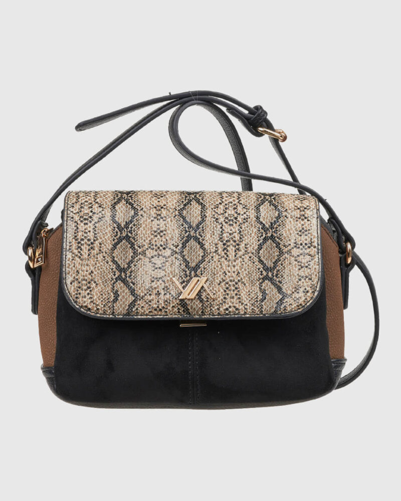 VERDE ΓΥΝΑΙΚΕΙΑ ΤΣΑΝΤΑ ΧΙΑΣΤΙ 16-0008198  ANIMAL PRINT ΜΑΥΡΟ