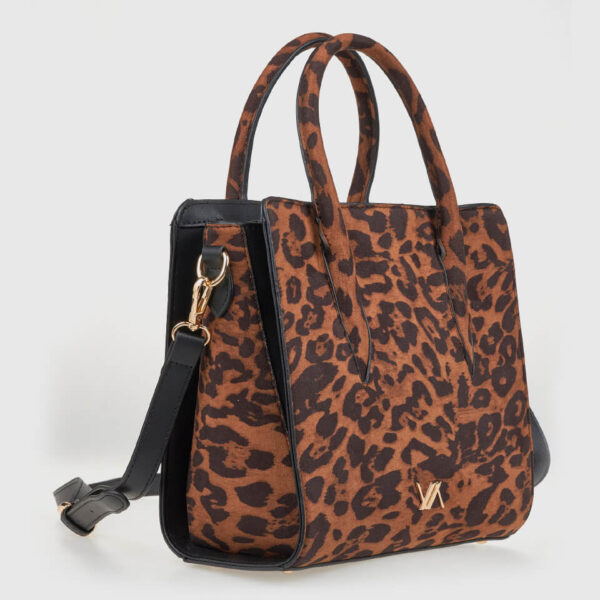 VERDE ΓΥΝΑΙΚΕΙΑ ΤΣΑΝΤΑ ΧΕΙΡΟΣ 16-0008296  ANIMAL PRINT ΚΑΦΕ