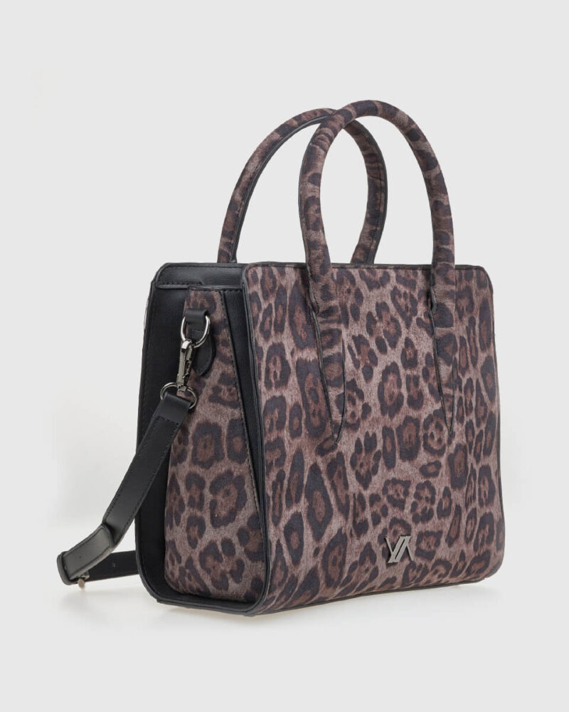 VERDE ΓΥΝΑΙΚΕΙΑ ΤΣΑΝΤΑ ΧΕΙΡΟΣ 16-0008296  ANIMAL PRINT ΜΑΥΡΟ - Image 2