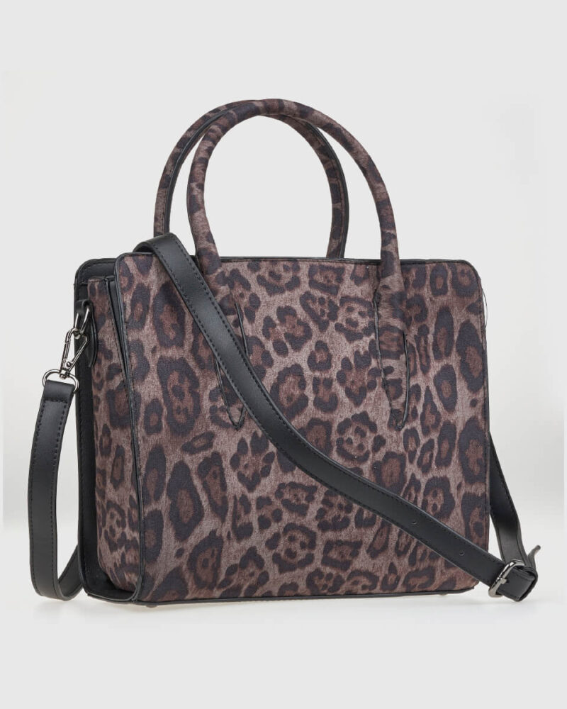 VERDE ΓΥΝΑΙΚΕΙΑ ΤΣΑΝΤΑ ΧΕΙΡΟΣ 16-0008296  ANIMAL PRINT ΜΑΥΡΟ - Image 3
