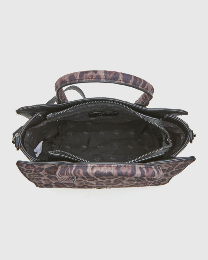 VERDE ΓΥΝΑΙΚΕΙΑ ΤΣΑΝΤΑ ΧΕΙΡΟΣ 16-0008296  ANIMAL PRINT ΜΑΥΡΟ - Image 4