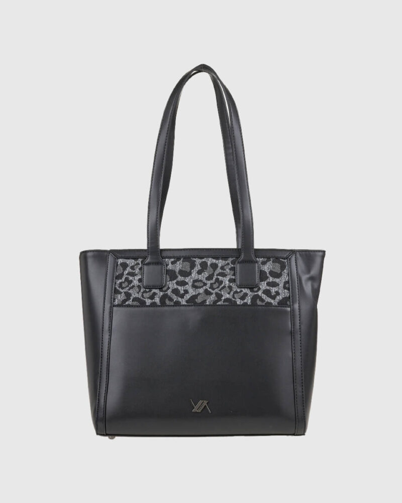 VERDE ΓΥΝΑΙΚΕΙΑ ΤΣΑΝΤΑ ΩΜΟΥ 16-0008309  ANIMAL PRINT ΜΑΥΡΟ