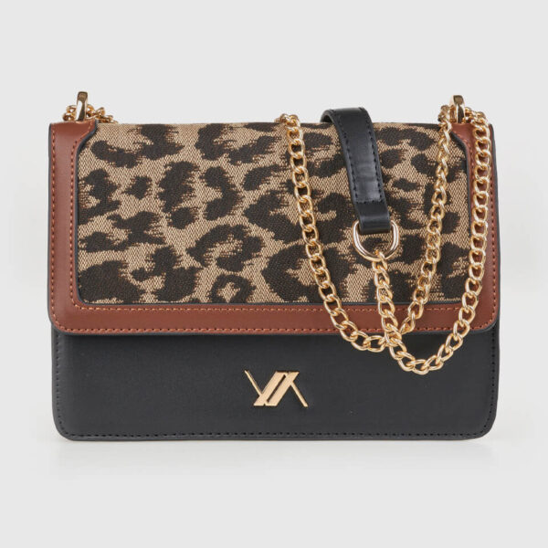 VERDE ΓΥΝΑΙΚΕΙΑ ΤΣΑΝΤΑ ΩΜΟΥ 16-0008310  ANIMAL PRINT ΚΑΦΕ