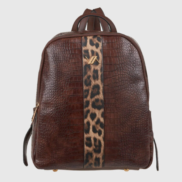 VERDE ΓΥΝΑΙΚΕΙΟ ΣΑΚΙΔΙΟ ΠΛΑΤΗΣ 16-0008317 ANIMAL PRINT ΚΑΦΕ