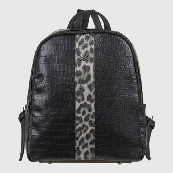 VERDE ΓΥΝΑΙΚΕΙΟ ΣΑΚΙΔΙΟ ΠΛΑΤΗΣ 16-0008317 ANIMAL PRINT ΜΑΥΡΟ