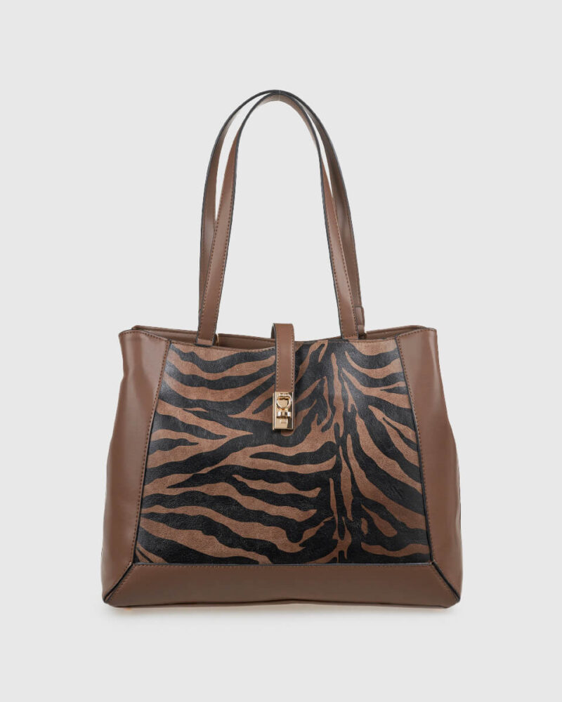 VERDE ΓΥΝΑΙΚΕΙΑ ΤΣΑΝΤΑ ΩΜΟΥ 16-0008324 ANIMAL PRINT ΚΑΦΕ