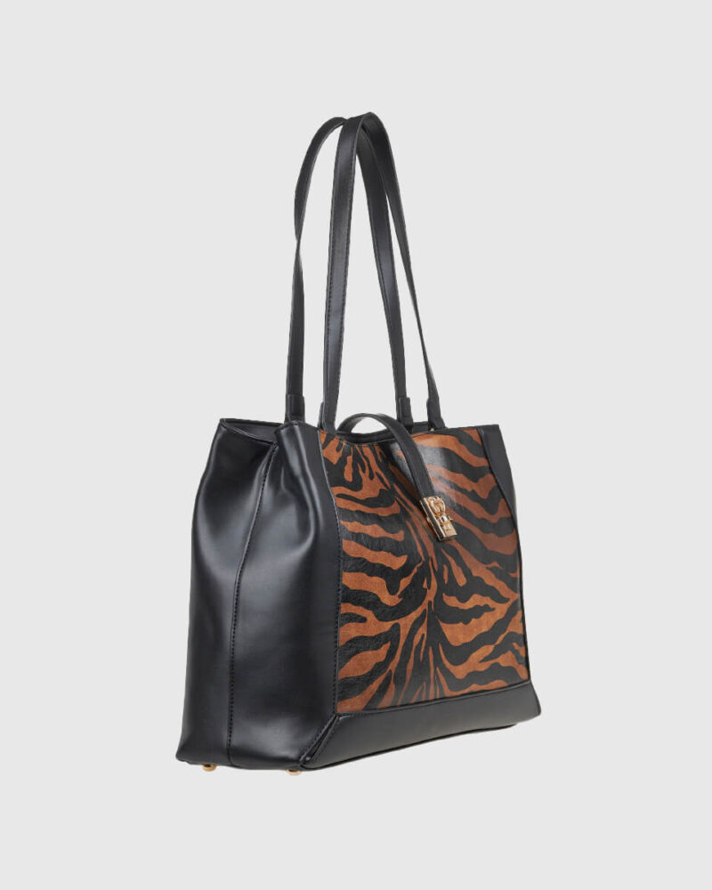 VERDE ΓΥΝΑΙΚΕΙΑ ΤΣΑΝΤΑ ΩΜΟΥ 16-0008324 ANIMAL PRINT ΜΑΥΡΟ - Image 2