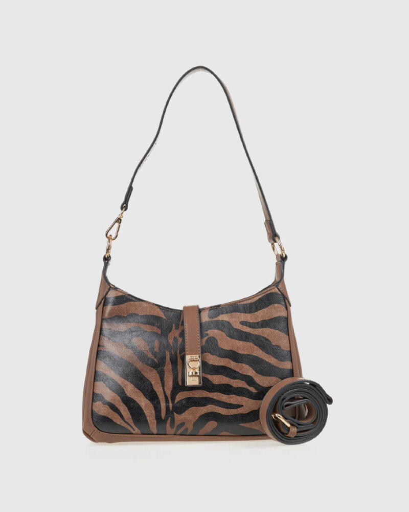 VERDE ΓΥΝΑΙΚΕΙΑ ΤΣΑΝΤΑ ΩΜΟΥ 16-0008325 ANIMAL PRINT ΚΑΦΕ