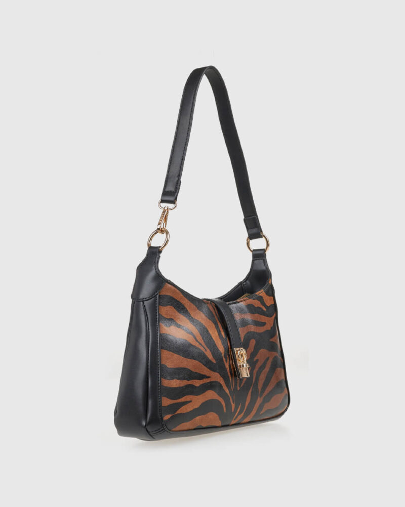 VERDE ΓΥΝΑΙΚΕΙΑ ΤΣΑΝΤΑ ΩΜΟΥ 16-0008325 ANIMAL PRINT ΜΑΥΡΟ - Image 2