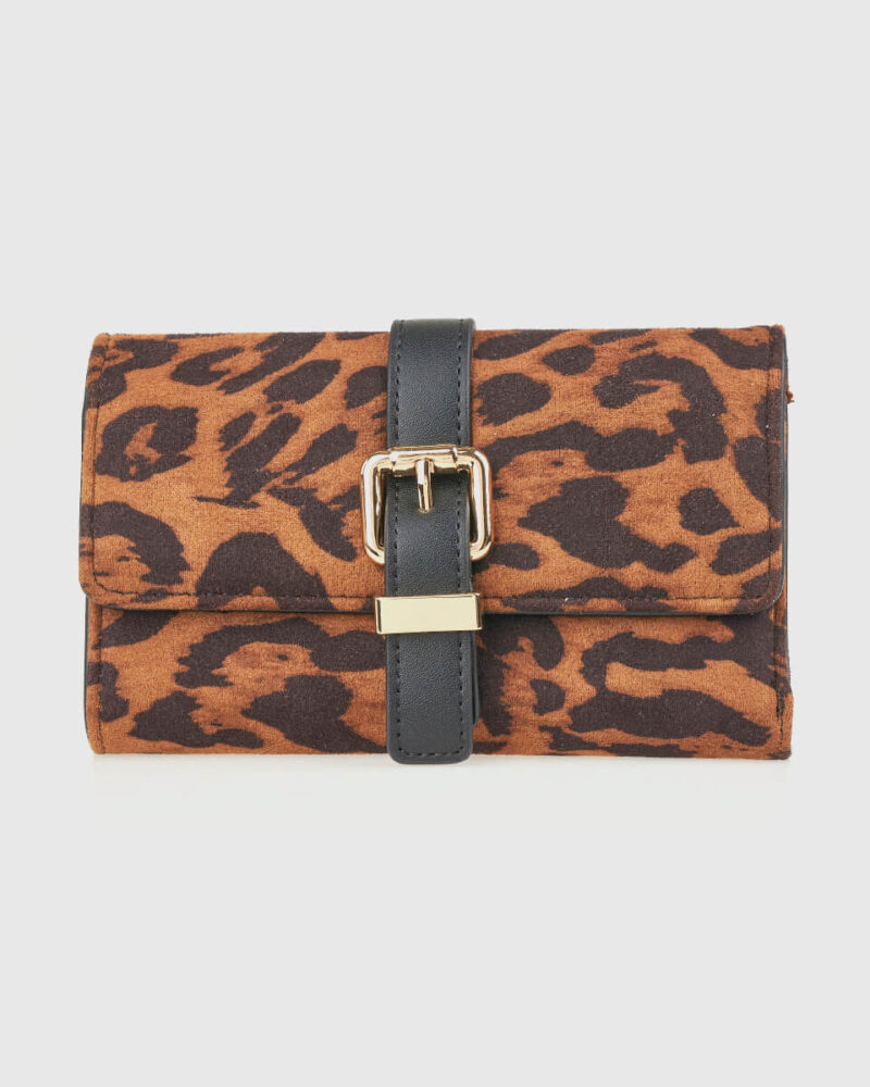 VERDE ΓΥΝΑΙΚΕΙΟ ΠΟΡΤΟΦΟΛΙ 18-0001566 ΕΘΑΝ ANIMAL PRINT ΚΑΦΕ