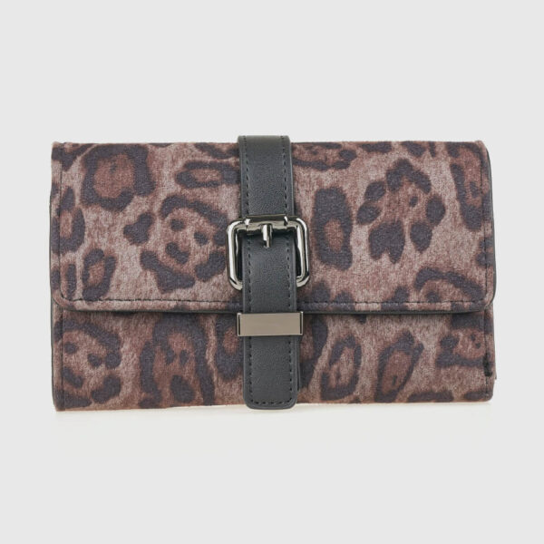 VERDE ΓΥΝΑΙΚΕΙΟ ΠΟΡΤΟΦΟΛΙ 18-0001566 ΕΘΑΝ ANIMAL PRINT ΜΑΥΡΟ