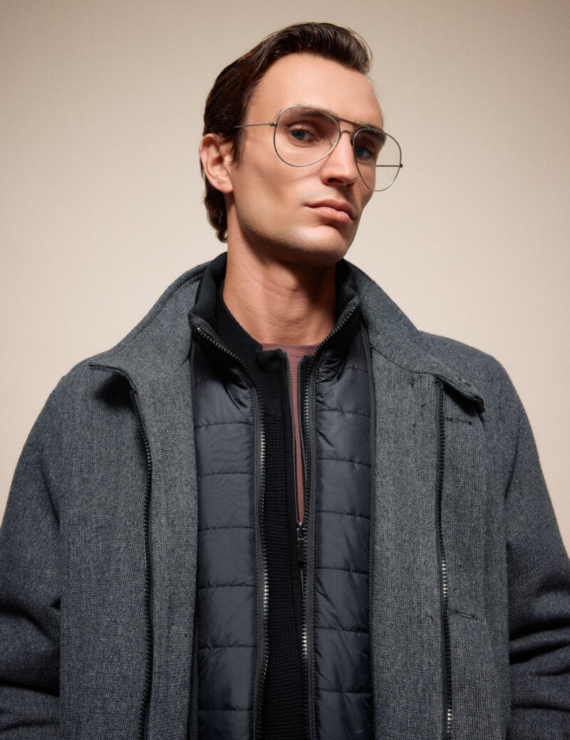 S&apos; Ανδρικό demi παλτό με γιακά 54-201-106 DK GREY - Image 2