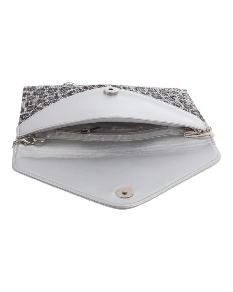 Τσάντα φάκελος clutch MD2509 - Ασημί - Image 3