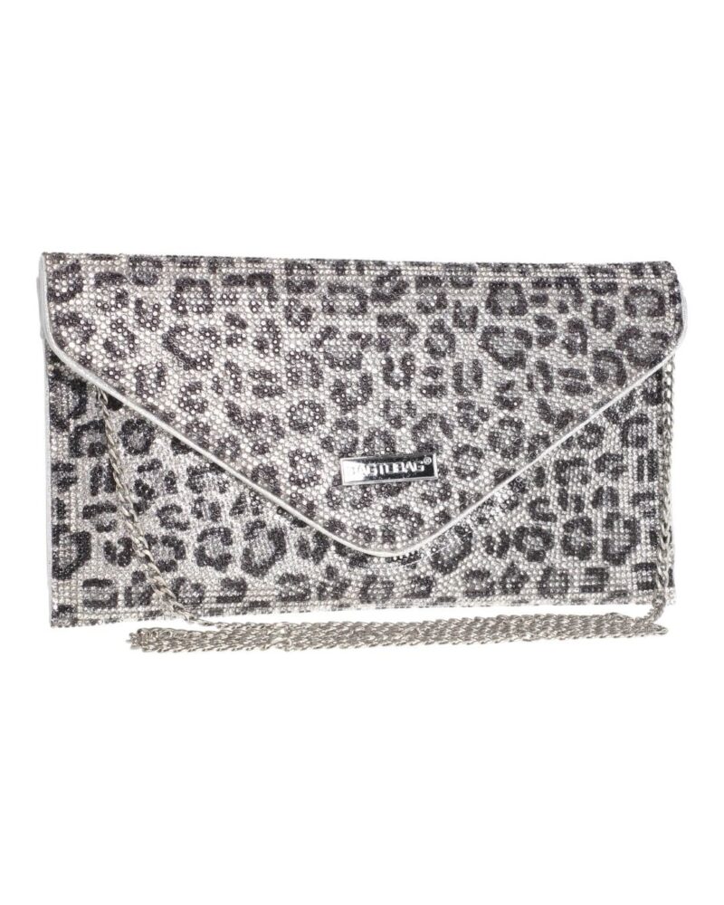 Τσάντα φάκελος clutch MD2509 - Ασημί - Image 2