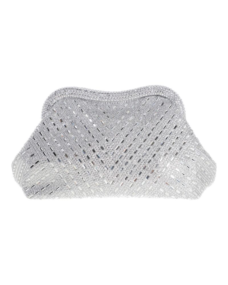 Τσάντα φάκελος clutch MD2534 - Ασημί