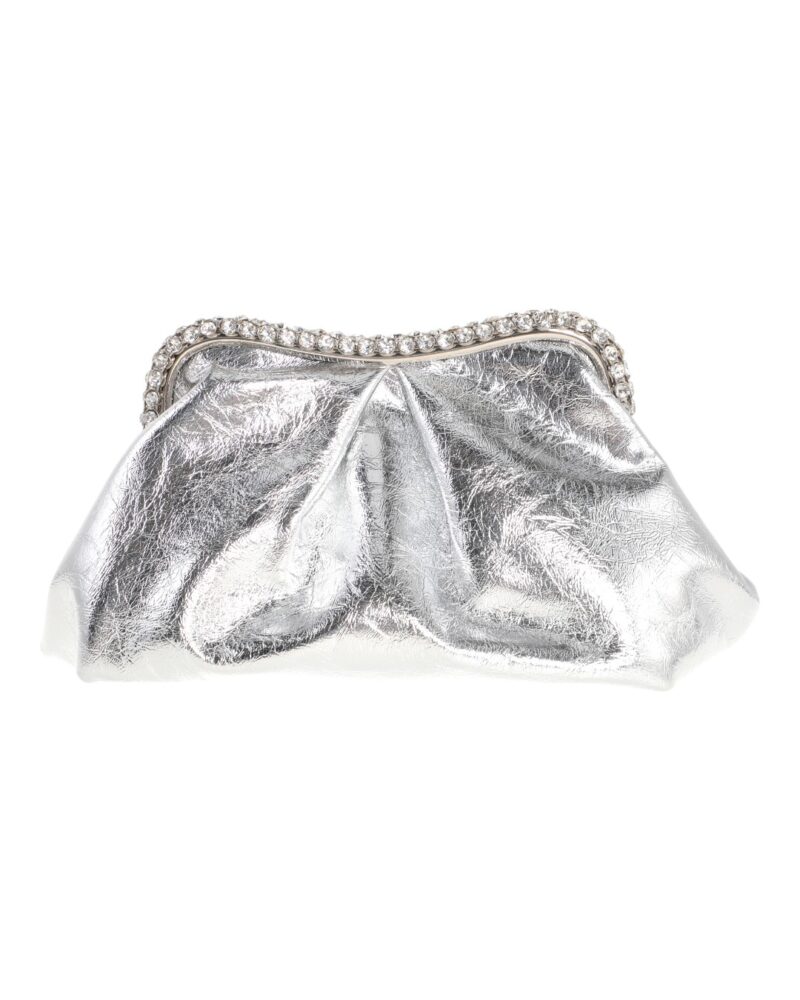 Τσάντα φάκελος clutch MD2537 - Ασημί