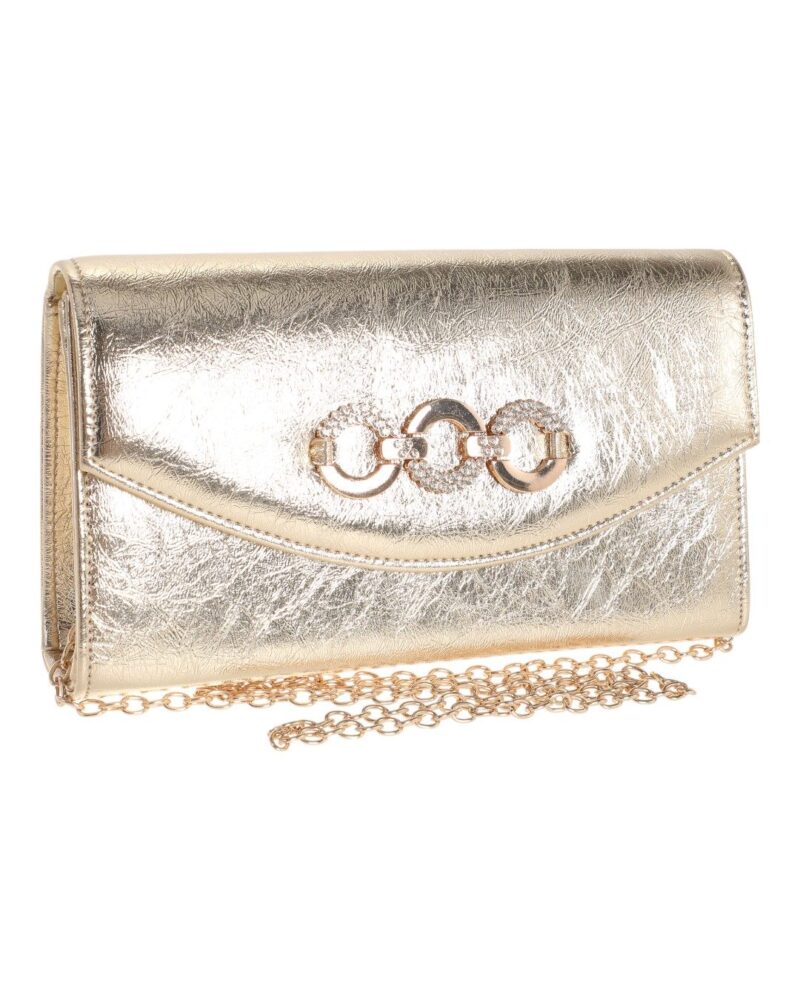 Τσάντα φάκελος clutch MD2538 - Χρυσό - Image 2