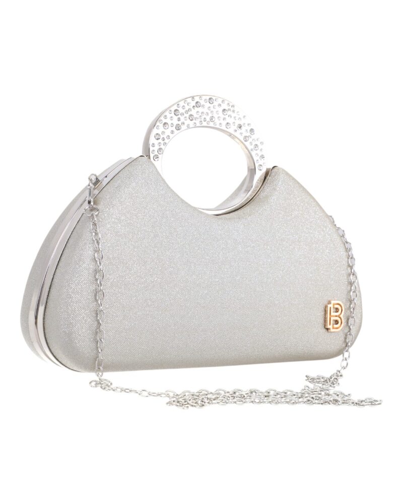 Τσάντα φάκελος clutch JH2241 - Ασημί - Image 3