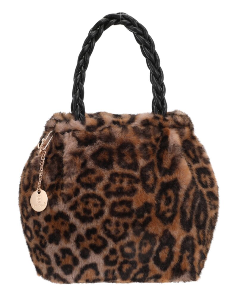 Γούνινη τσάντα χειρός XY-2403 - Animal Print
