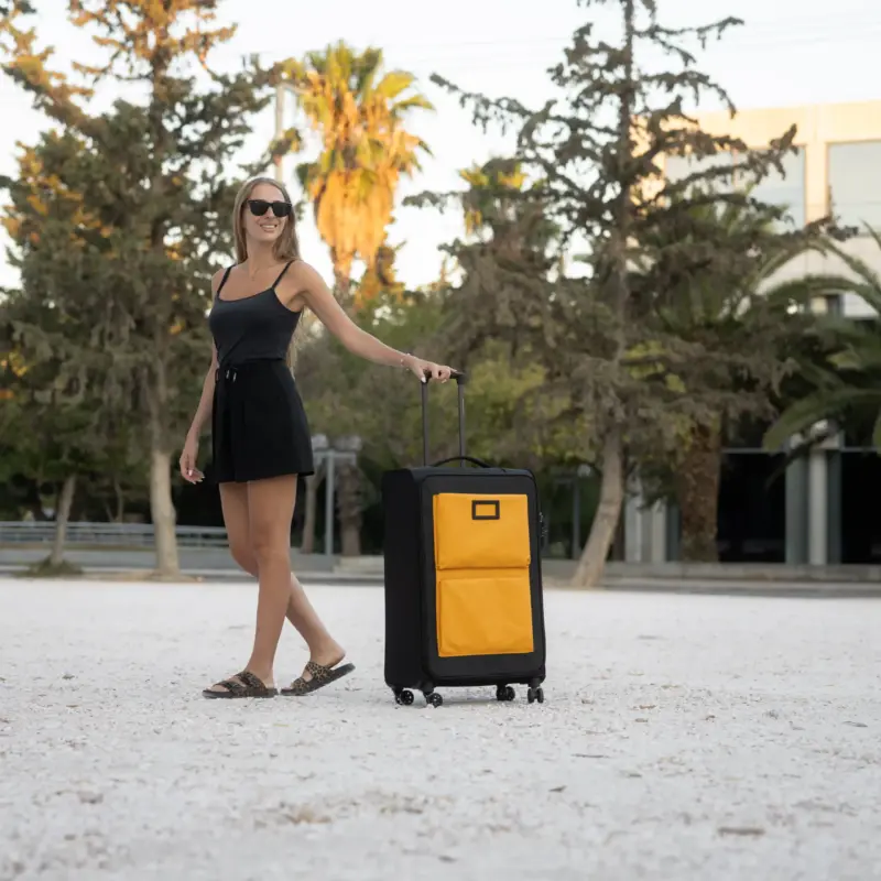 Βαλίτσα Μεγάλη Υφασμάτινη 23+ κιλών Newcom N1618/70 yellow - Image 2